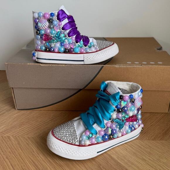 Converse Chuck Taylor Custom Toddler Sneakers - SZ 9 C - Picture 4 of 12